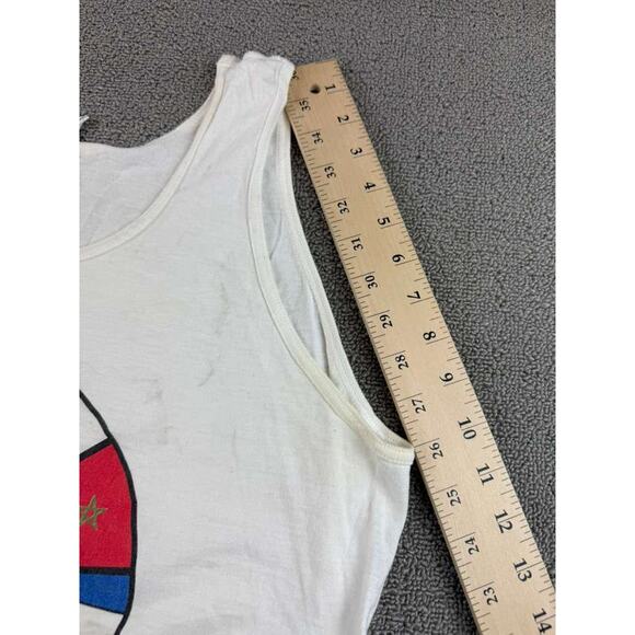 Disney Men's XL White EPCOT Center Tank Top Mickey Flags Graphic USA Made - Picture 8 of 9